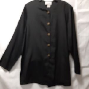 Black Button-Up Blouse